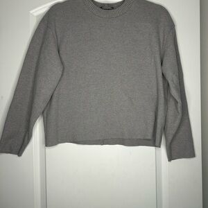 Zara Gray Crew Neck Sweater